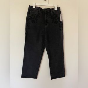 INC INTERNATIONAL CONCEPTS WOMENS EMBROIDERED POCKET STR BLACK 12